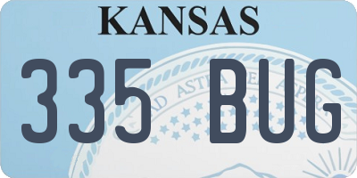 KS license plate 335BUG