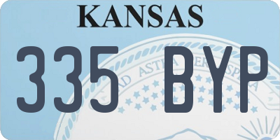 KS license plate 335BYP