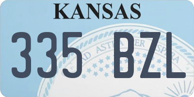 KS license plate 335BZL