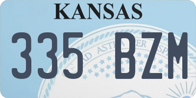 KS license plate 335BZM