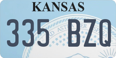 KS license plate 335BZQ