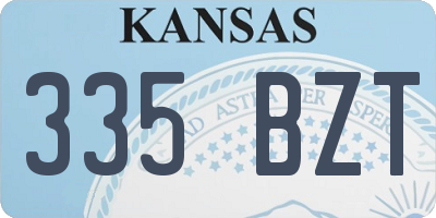 KS license plate 335BZT