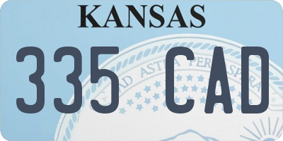 KS license plate 335CAD