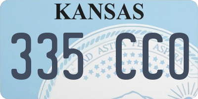 KS license plate 335CCO