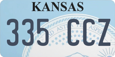 KS license plate 335CCZ