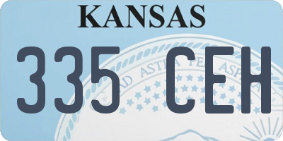 KS license plate 335CEH
