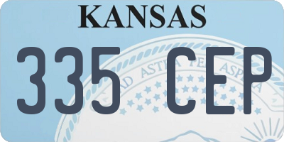 KS license plate 335CEP