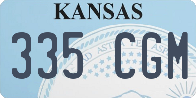 KS license plate 335CGM