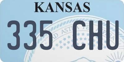 KS license plate 335CHU