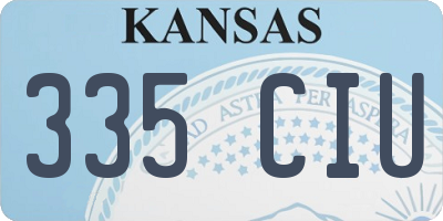 KS license plate 335CIU