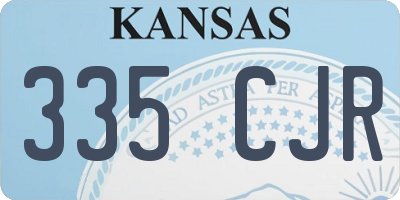 KS license plate 335CJR