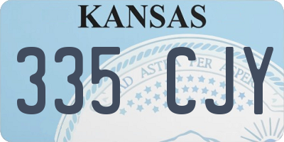 KS license plate 335CJY
