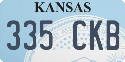 KS license plate 335CKB
