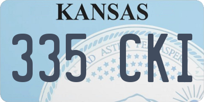 KS license plate 335CKI
