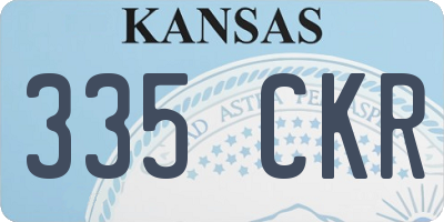 KS license plate 335CKR