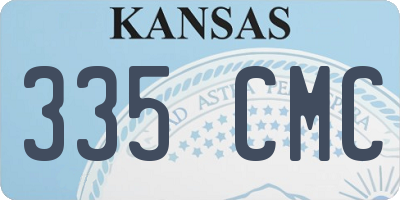 KS license plate 335CMC