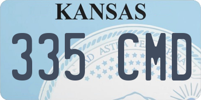 KS license plate 335CMD