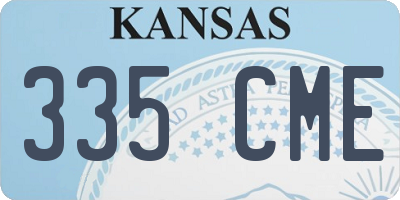 KS license plate 335CME