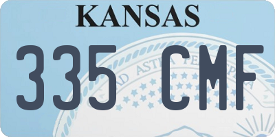 KS license plate 335CMF