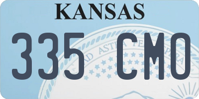 KS license plate 335CMO