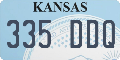 KS license plate 335DDQ