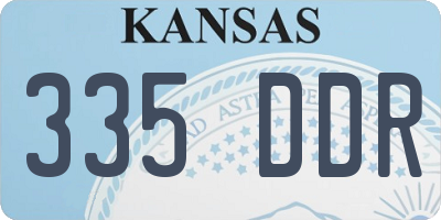 KS license plate 335DDR