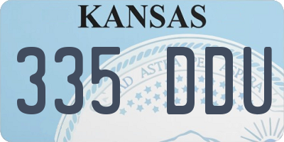 KS license plate 335DDU
