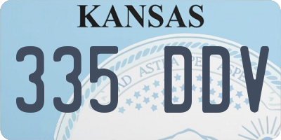 KS license plate 335DDV