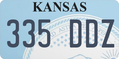 KS license plate 335DDZ