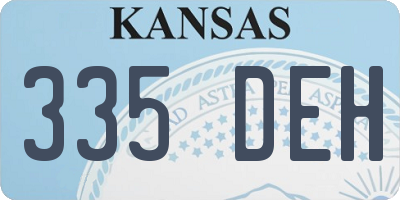 KS license plate 335DEH