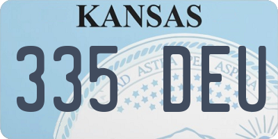 KS license plate 335DEU
