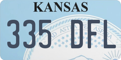 KS license plate 335DFL