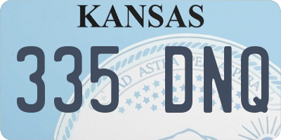 KS license plate 335DNQ