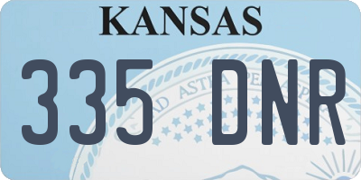KS license plate 335DNR