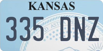KS license plate 335DNZ