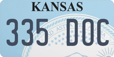 KS license plate 335DOC