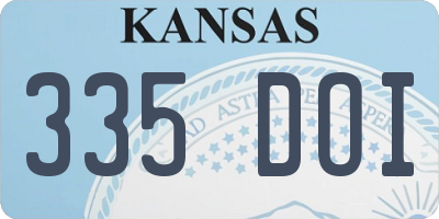 KS license plate 335DOI