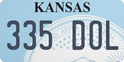 KS license plate 335DOL
