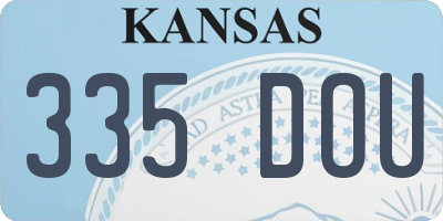 KS license plate 335DOU