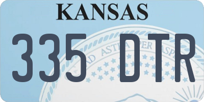 KS license plate 335DTR