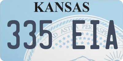 KS license plate 335EIA