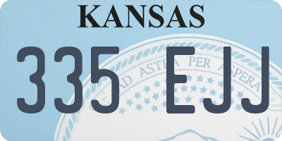 KS license plate 335EJJ