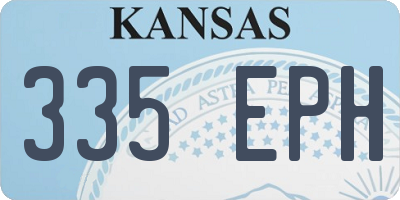 KS license plate 335EPH