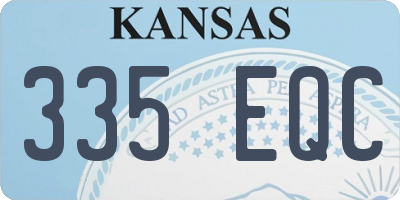 KS license plate 335EQC