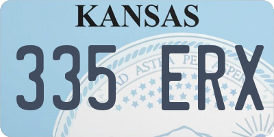 KS license plate 335ERX