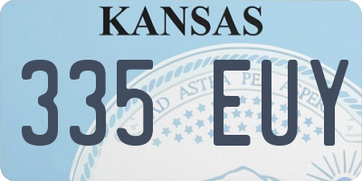 KS license plate 335EUY