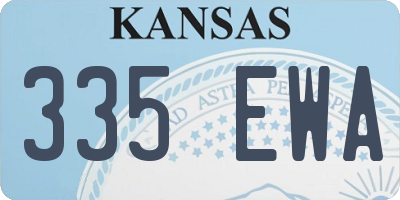 KS license plate 335EWA