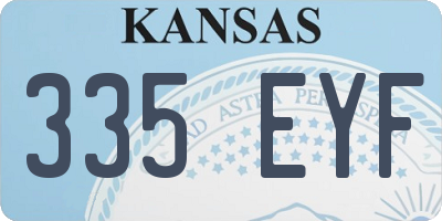 KS license plate 335EYF
