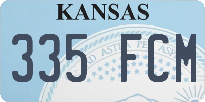 KS license plate 335FCM