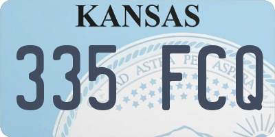 KS license plate 335FCQ